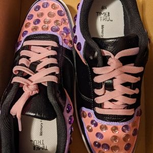 Bedazzled canvas shoes